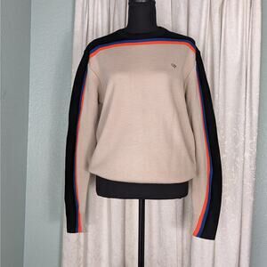 Vintage 80s 90s Made in British Hong Kong OP Weather Wear Striped Sweater sz M